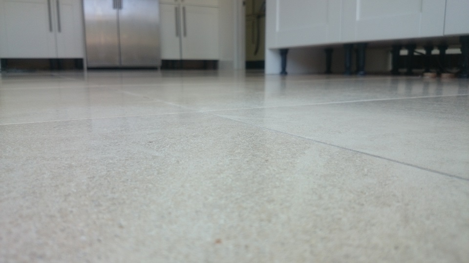 Limestone Floor After Cleaning and Polishing