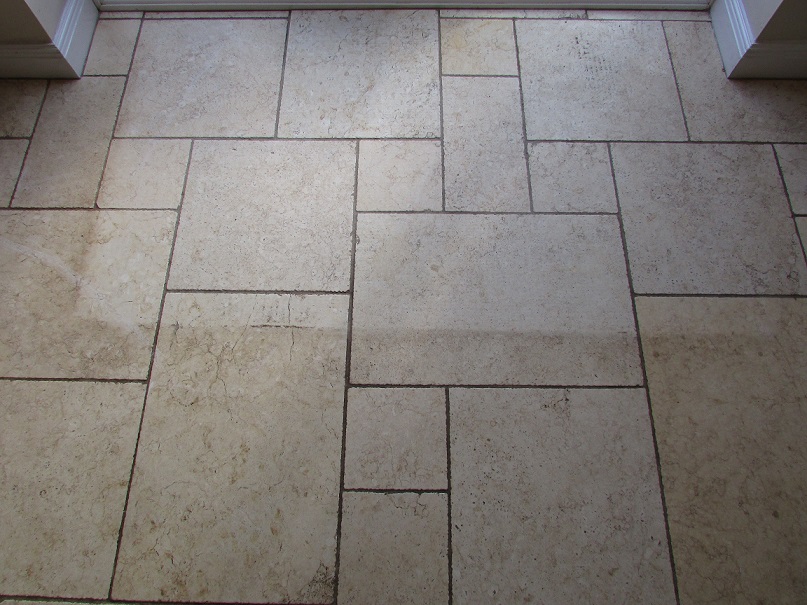 Travertine Floor Before Cleaning